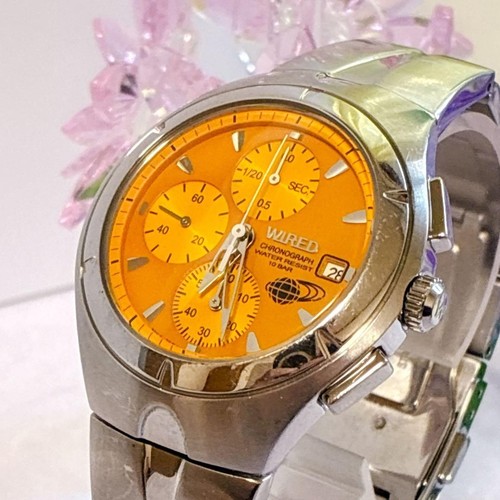 Orologio cronografo arancione