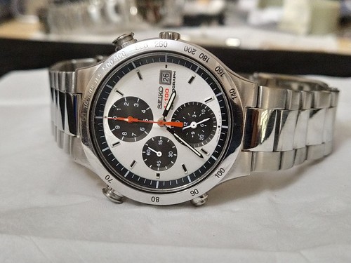 Seiko 7t52 6a20 panda dial - -,